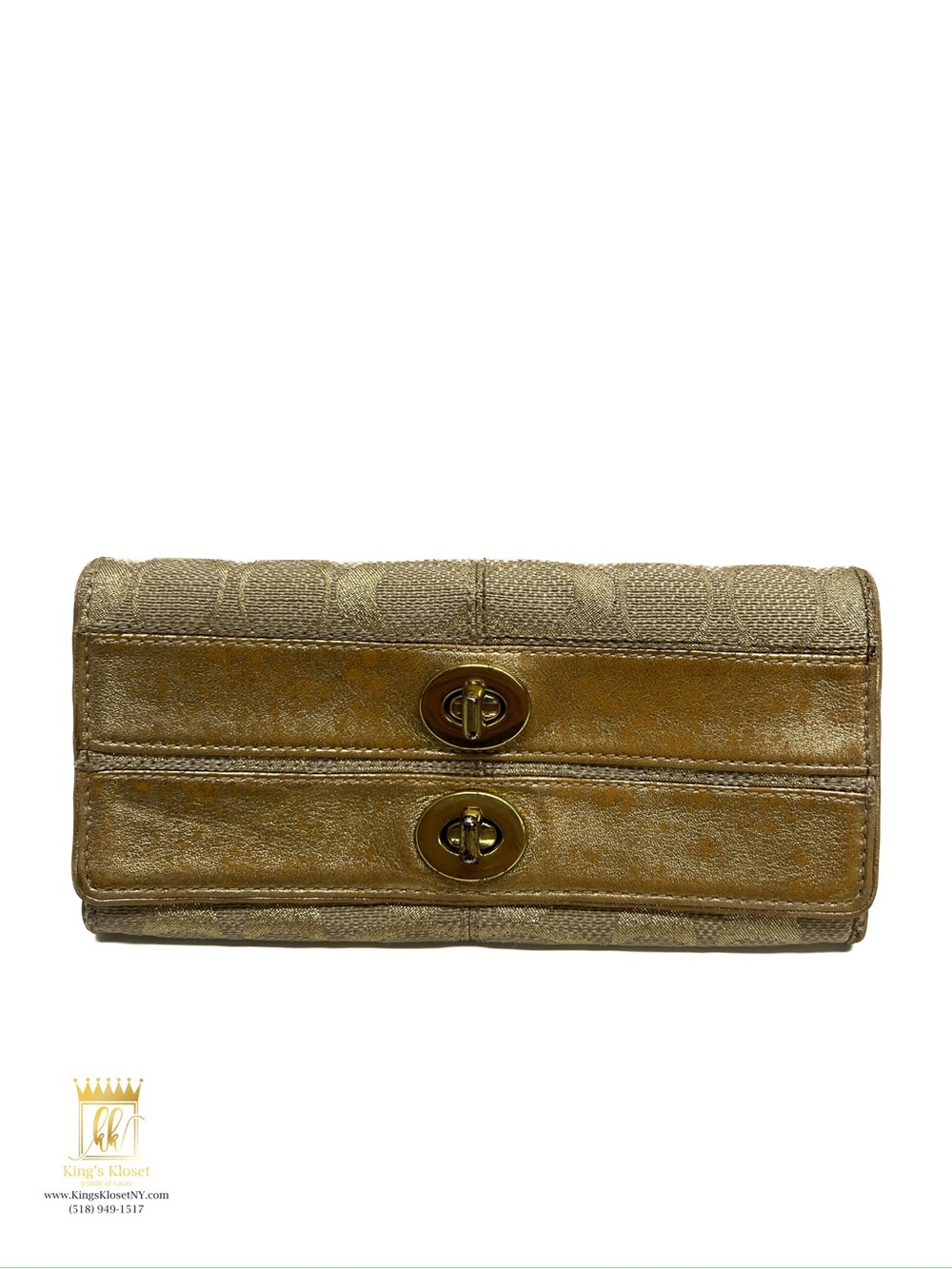 Coach double twin lock wallet